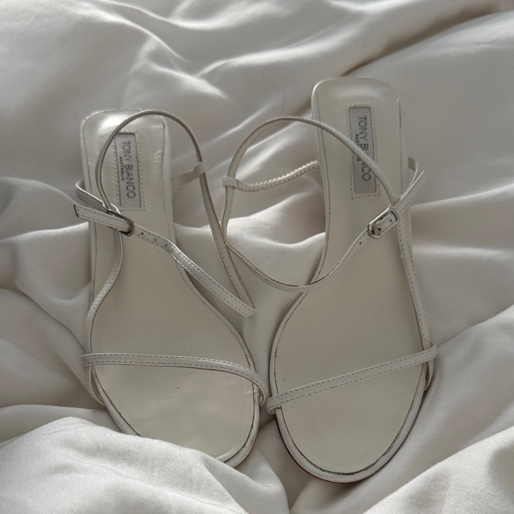 Tony Bianco White Strappy Sandals